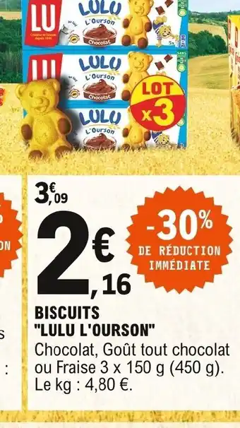 E.Leclerc Lulu l'Ourson Biscuits offre