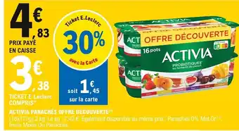 E.Leclerc Activia Panachés Offre Découverte offre