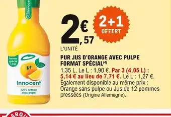 E.Leclerc Pur Jus d'Orange Avec Pulpe Format Spécial offre