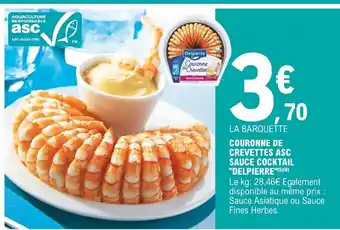 E.Leclerc Delpierre Couronne de Crevettes ASC Sauce Cocktail offre