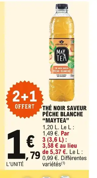 Maytea Thé Noir Saveur pêche Blanche