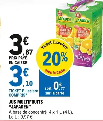 E.Leclerc Jafaden Jus Multifruits offre