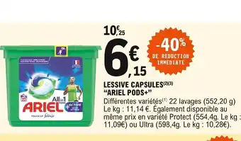 E.Leclerc Ariel Pods Lessive Capsules offre