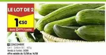 Leader Price Concombre offre