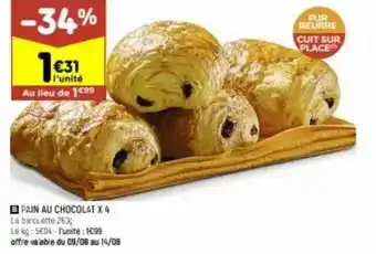 Leader Price Pain au chocolat offre