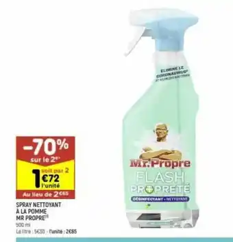 Spray nettoyant Ă la pomme mr propre -70% sur le 2Ăšme