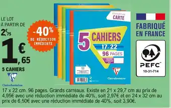 E.Leclerc 5 Cahiers offre