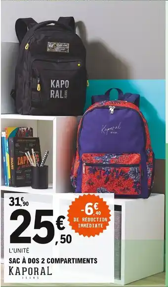 E.Leclerc Sac à dos 2 compartiments offre