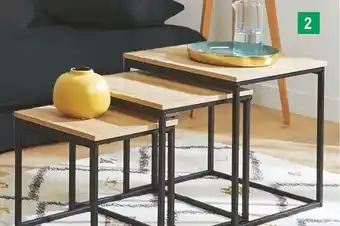 E.Leclerc Set de 3 Tables Basses Gigognes offre