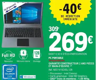 E.Leclerc Pc Portable offre