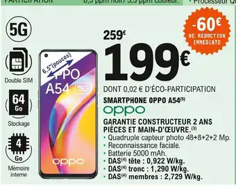 E.Leclerc Smartphone Oppo A54 offre