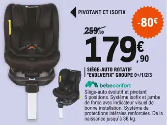 E.Leclerc Siege-auto rotatif evolvefix groupe 0+/1/2/3 offre