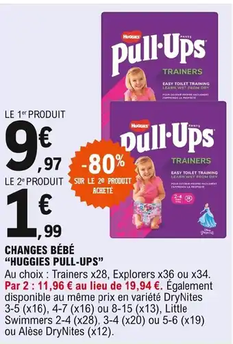 E.Leclerc Changes Bébé Huggies Pull-ups offre