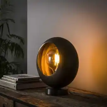 Pier Import Lampe de table ronde en métal noir ralf offre