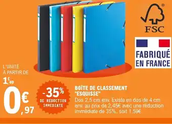 E.Leclerc Boîte de Classement Esquisse offre