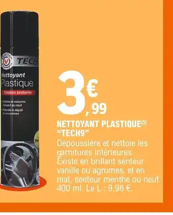 E.Leclerc Tech9 Nettoyant Plastique offre