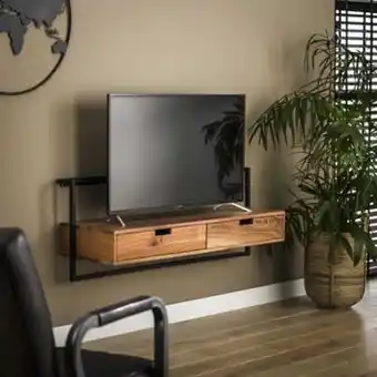 Pier Import Meuble tv suspendu en bois et métal melbourne offre