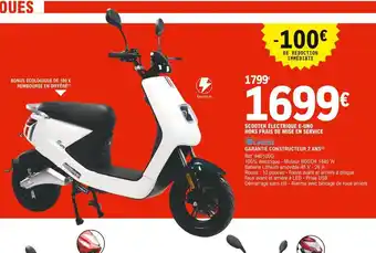 E.Leclerc L'Auto Scooter électrique E-Uno Hors Frais de Mise En Service offre