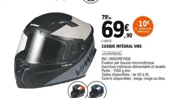 E.Leclerc L'Auto Casque Intégral VMS offre