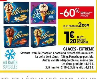 Supeco Extreme Glaces offre