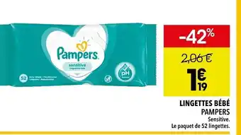 Supeco Pampers Lingettes Bébé offre