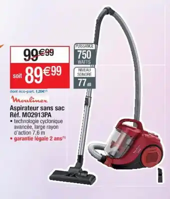 Cora x Carrefour Moulinex Aspirateur Sans Sac offre