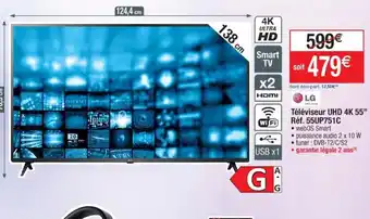 Cora x Carrefour LG Televiseur UHD 4k 55 offre