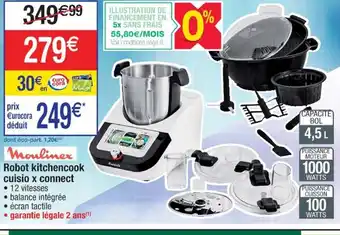 Cora x Carrefour Moulinex Robot Kitchenbook Cuisio x Connect offre