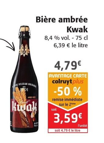 Kwak Bière Ambrée