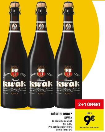 Supeco Kwak bière blonde offre
