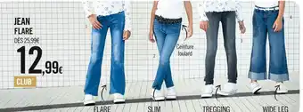 Jean flare ou jean slim ou tregging ou jean wide leg