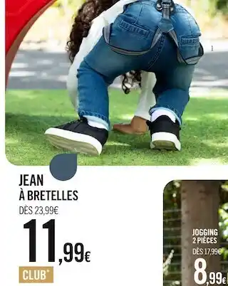 Jean à bretelles