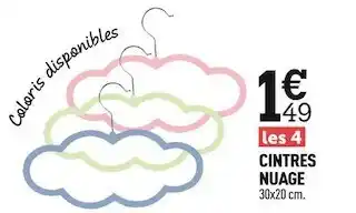 Centrakor Cintres nuage offre
