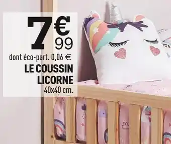 Le coussin licorne