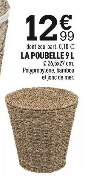 Centrakor La poubelle 9 l offre
