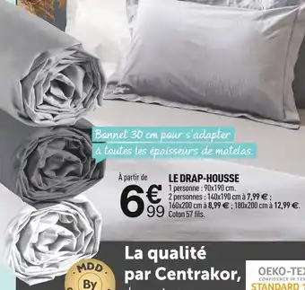 Centrakor Le drap-housse offre