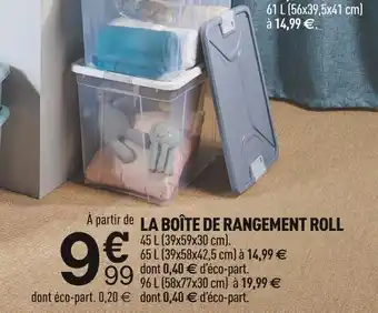 Centrakor La boîte de rangement roll offre