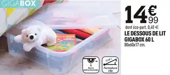 Le dessous de lit gigabox 60 l