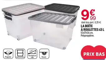 Centrakor La boîte à roulettes 45 l offre
