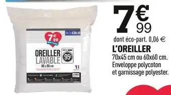Centrakor Bleu calin l’oreiller offre