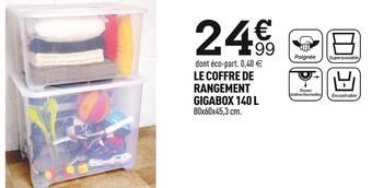 Centrakor Le coffre de rangement gigabox 140 l offre