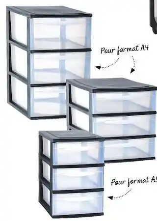 Centrakor Le rangement 3 tiroirs offre