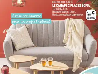 Centrakor Le canapé 2 places sofia offre