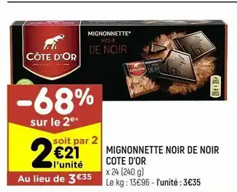 Leader Price Mignonnette noir de noir côte d'or offre