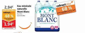 Colruyt Eau minérale naturelle mont blanc offre