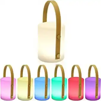 Lampe de table extérieure gradable rgb lampe de table sans fil 8 couleurs portable lampe de table pour exterieure jardin s...