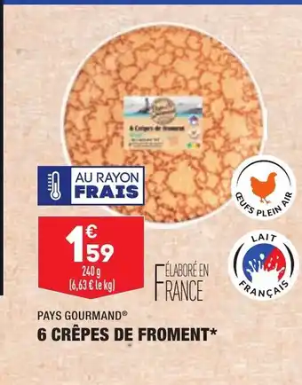 ALDI 6 Crêpes De Froment* offre