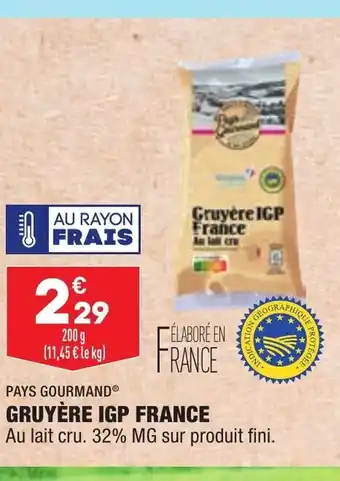 ALDI Gruyère IGP France offre