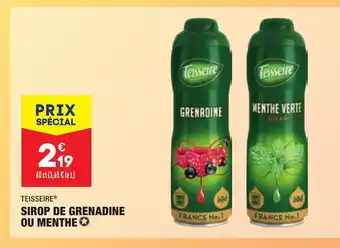 ALDI Sirop De Grenadine Ou Menthe offre