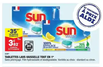 ALDI Tablettes Lave-Vaisselle Tout En 1 offre
